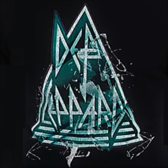 Def Leppard Logo metal rock Official cotton long sleeve T-Shirt M NWT - Picture 2 of 2